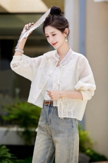 新中式外套女2025春夏新款女装时尚气质休闲重工刺绣防晒服，女装防晒衣，关键词