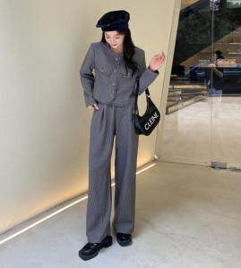 香丽迪2021秋装新款格子套装，女装职业装，香丽迪1