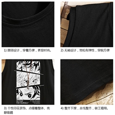 BX25176-P20港风运动汗背心男大码汗衫男无袖T恤男砖墙，男装T恤，电商A040A