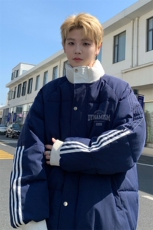 ！2025冬季男士立领棉衣撞色简约印花情侣棉服外套MY213特P80，男装棉衣，电商B220