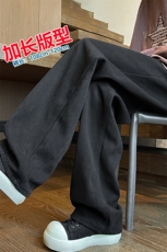 加长版裤子男高个子水洗微喇牛仔裤185cm110直筒KZ008P60加绒70，男装牛仔裤，电商B312