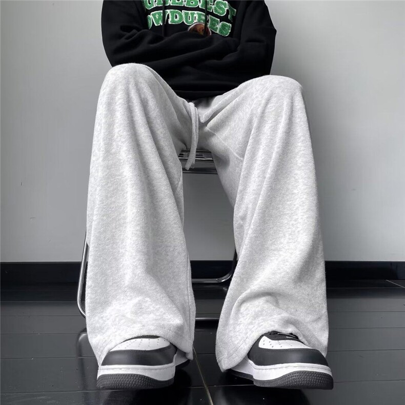 重磅休闲卫裤男士hiphop垂感运动裤子潮嘻哈宽松阔腿裤KK341-P35图片