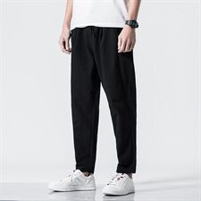 2021春夏新款中国风男装裤子复古大码宽松棉麻裤QT6008/1/K018P55，男装休闲裤，电商A008