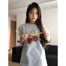 H0551-P35溜肩遮臂时尚宽松T恤，女装T恤，星座617A-2