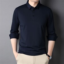 CE890钱塘2020-2中年男士商务休闲百搭简约条纹春秋长袖衬衣P57，男装衬衫，钱塘207-2
