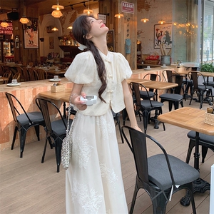 新中式国风复古套装裙女2025夏季新款清冷感别致上衣半身裙两件套图片