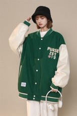 港风上衣夹克宽松落肩拼色棒球服外套JK714-P68，男装夹克，星座1204-3
