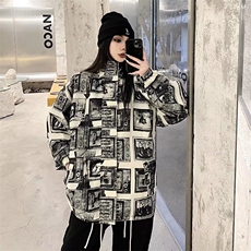 复古潮流棒球服外套男女春秋2025新款春季宽松设计感夹克，男装夹克，星座506