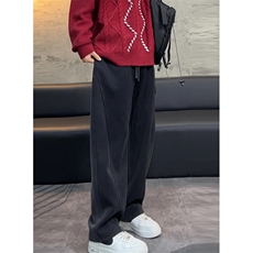 水洗灰做旧卫裤男秋季垂坠感男款松弛感裤子休闲运动裤子K106，男装休闲裤，星座1116A（原606A-3）