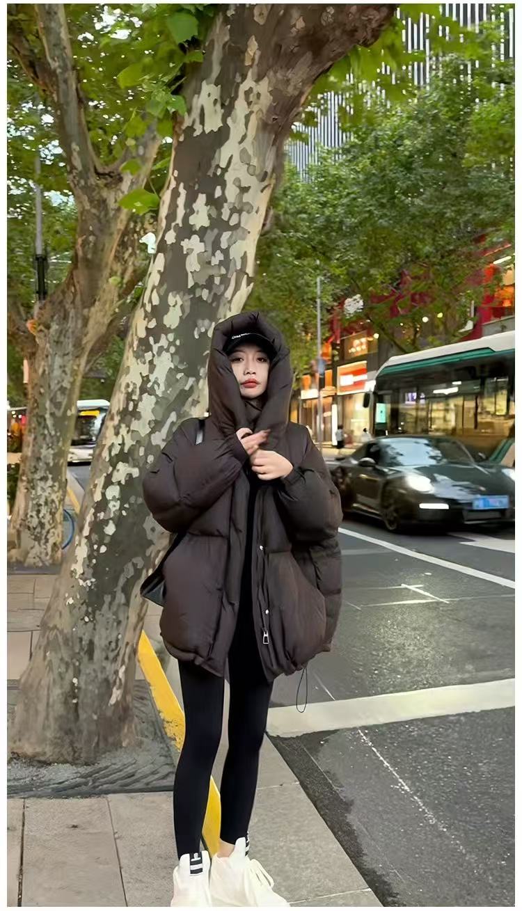 2025年秋季立领长袖短款拉链时尚百搭羽绒服,女装羽绒服,禾雯电商供货