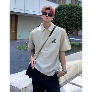 抖音得物供货 现货网眼透气翻领T恤美式宽松潮牌短袖POLO衫 APL13图片