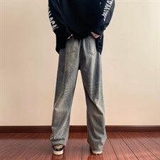 牛仔裤男秋季潮大码休闲裤子高街KM537P38，男装牛仔裤，星座1116-2