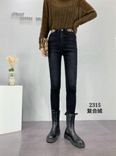 加厚牛仔裤，女装牛仔裤，本色佳人