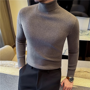 高品质羊毛~亲肤莫代尔高领毛衣男士针织打底衫柔软舒适MY08-P93图片