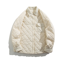 衬衫版型棉衣轻薄宽松格子设计感翻领棉服A170-M822-TP30，男装衬衫，电商A170