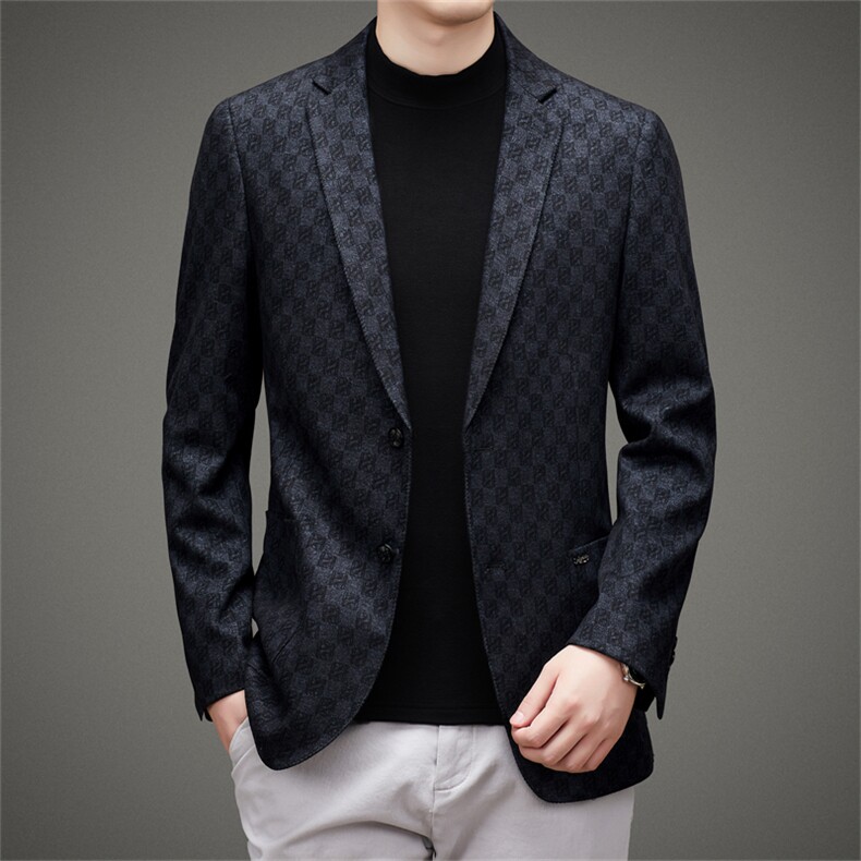 2024新款春秋季轻薄款休闲西服男韩版商务休闲防晒小西服爸爸装,男装西服,钱塘6003（原4033）