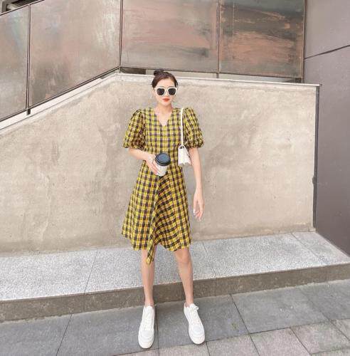 夏季新款韩版连衣裙,女装连衣裙,米壹