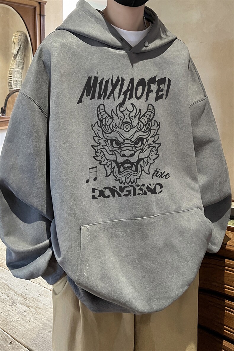 量大优可提供视频麂皮绒卫衣连帽HD019-1-LPWY4205-P40,男装卫衣,电商019-1