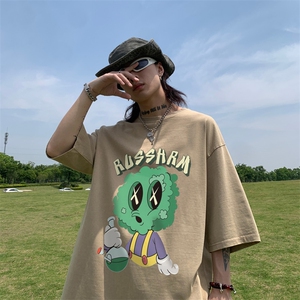 卡通创意印花 水洗做旧 夏季无袖背心/马甲/坎肩XZ514-2-1315-P38图片