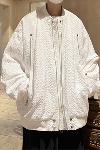 港风夹克男潮牌大皂风夹克男女情侣大码工装外套JK8743P100控138图片