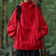 美式机能情侣冲锋衣外套男士新款防水防风户外夹克登山服CF45-P65，男装夹克，星座1008