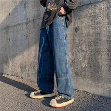 美式vibe风裤子ins高街牛仔裤男直筒裤X5591-桥洞图-P60-限78，男装牛仔裤，电商A061-1