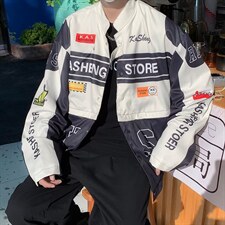 男秋季潮街头可拆卸外套情侣机车夹克短上衣宽松美式WT17P70，男装夹克，星座1116-2