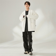 M-6XL提花秋季新款大码针织开衫毛线卫衣XZ109-W02043-P55，男装卫衣，星座109
