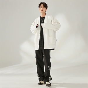 M-6XL 提花秋季新款大码针织开衫毛线卫衣XZ109-W02043-P55图片