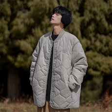 冬新港风oversize复古重工刺绣棒球服男棉服棉衣保暖外套M52-P145，男装棉衣，电商A001-1