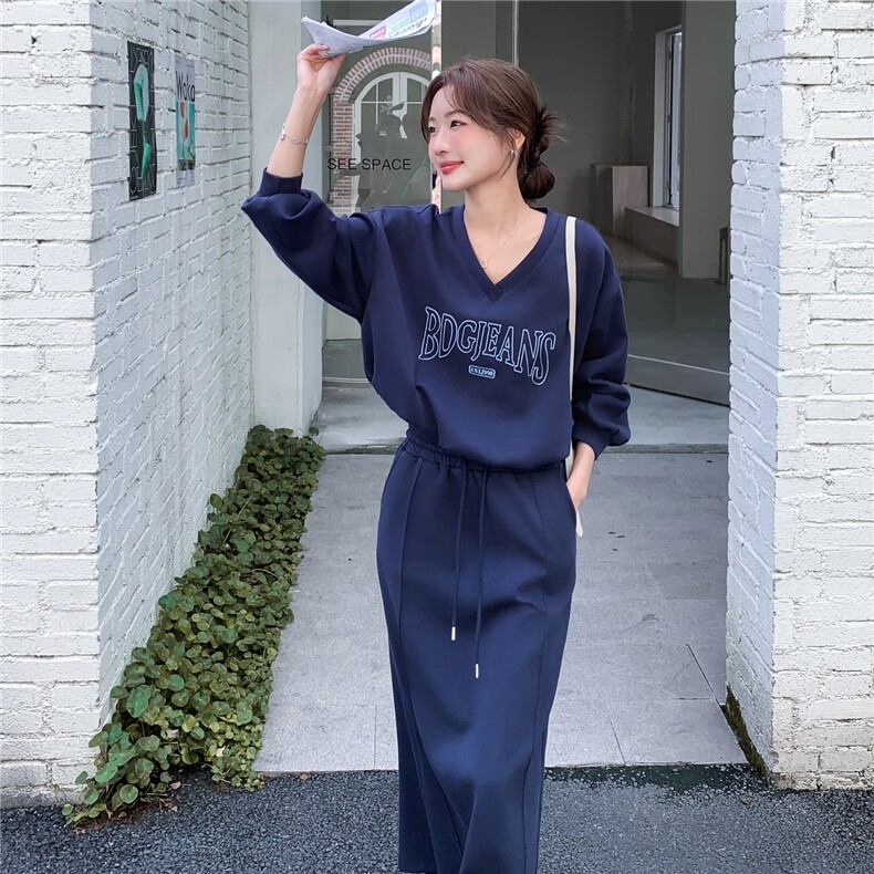 有货V领针织套装2C090-8921-P165-K248,女装套装/套裙,2C090