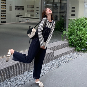（2024新款现货）学院风背带裤条纹套裤212A-8851-P135-K199图片