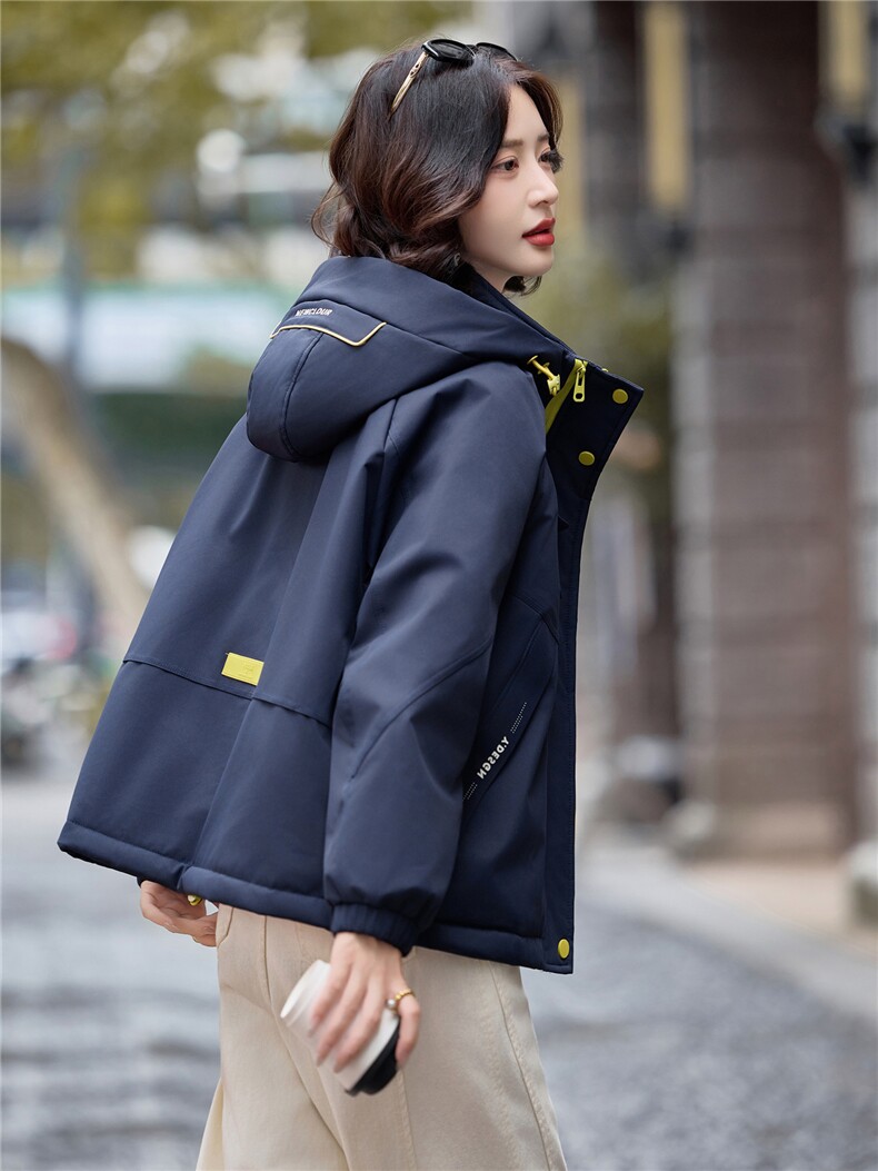 现货2025年冬季新款夹棉保暖棉衣派克服,女装棉衣/棉服,悦祺