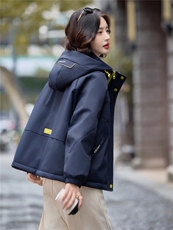现货2025年冬季新款夹棉保暖棉衣派克服，女装棉衣/棉服，悦祺