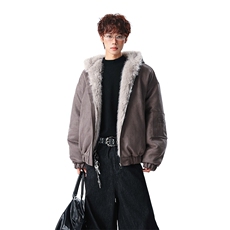 主推冬季连帽新款宽松/座山雕外套潮加厚棉衣XZ102B-1M817-P115，男装棉衣，星座102B-1