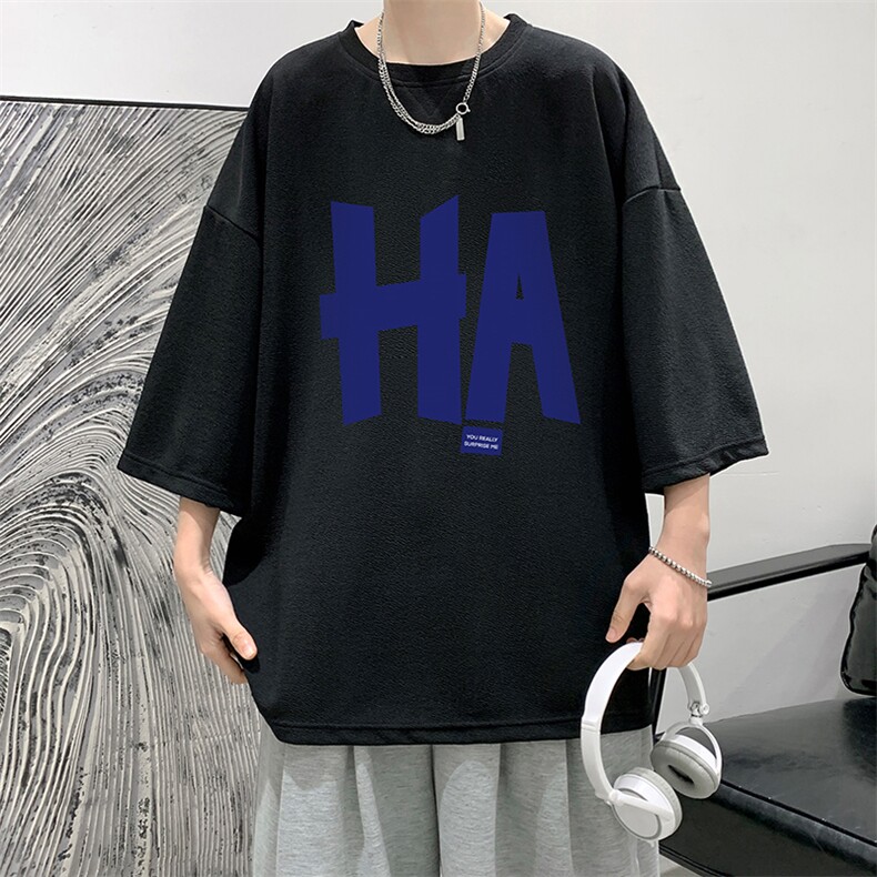 Q11258-P30春夏季七分袖t恤男大码五分袖男短袖中袖大皂风，男装T恤，电商A040