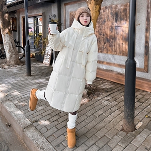 CC044-P110中长款纯棉设计感保腰棉服外套版型修身精工裁剪图片