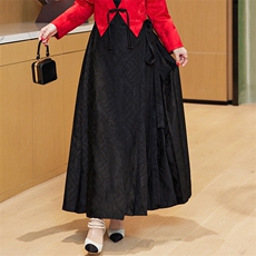 2025春季通勤小香风气质有型撞色包边盘扣西装时尚，女装半身裙，火爆靓佳人