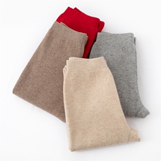 秋冬新款保暖舒适山羊绒(羊绒)时尚潮流35%羊绒加厚竖条打底裤女，女装打底裤，艾米娇羊绒