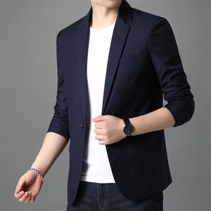 秋季新款西装男西服简约外套西服商务休闲小西装单西图片