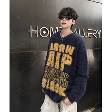 B345P62冬装毛衣时尚保暖潮毛衣针织衫打底慵懒风宽松海马，男装针织衫/毛衣，星座512-6