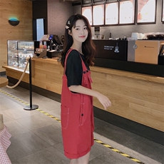 背带裤女2021夏新款韩版宽松显瘦薄款阔腿裤套装小个子，女装套装/套裙，雅佳俏