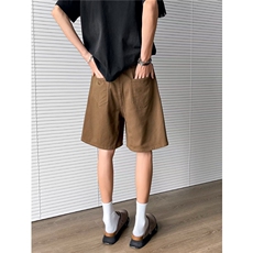 牛仔短裤男士韩版潮流卡其色帅百搭2025夏季ins五分裤RK2597-P38，男装牛仔裤，星座412-3