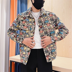 301A-1/J01/P752024男士秋季新款夹克外套男休闲痞帅花夹克，男装夹克，星座301A-1
