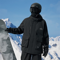 冬季单板双板防风保暖滑雪服男女反光条加绒加厚时尚外套M69-P170，男装棉衣，电商A001