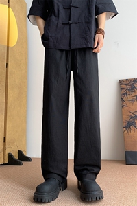 8XL-M 特大码肌理感冰丝薄款休闲裤长裤男宽松百搭情侣裤K919P58图片