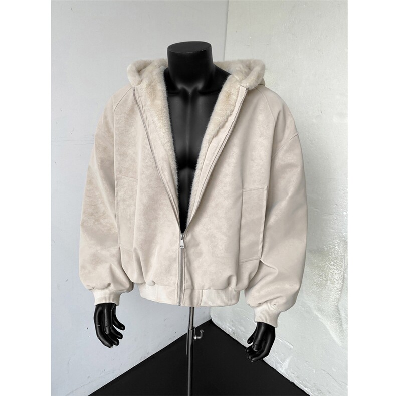 座山雕皮衣外套棉衣棉服夹克连帽毛领棉袄袖子是绒207-1668特p58,男装夹克,星座207