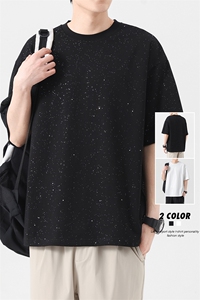 满天星面料冰感短袖T恤宽松百搭光板圆领短袖XZ302-1-T3159-P20图片