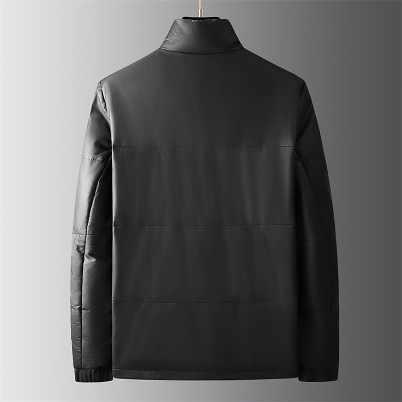 882023冬季新款海宁羽绒服男鹅绒皮衣加厚绵羊皮外套P910,男装皮衣,电商B360