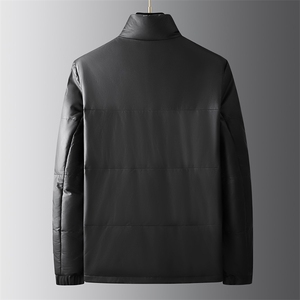 882023冬季新款海宁羽绒服男鹅绒皮衣加厚绵羊皮外套P910图片